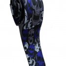 Halloween Skull Punk Rock Blue Slim Novelty Neck Tie