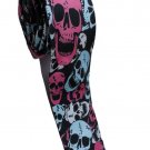 Halloween Skull Punk Rock Pink Slim Novelty Neck Tie