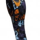 Halloween Skull Punk Rock Orange Slim Novelty Neck Tie