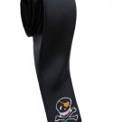 Kawaii Eyepatch Pirates Jolly Roger Skull Crossbones Orange Slim Novelty Neck Tie