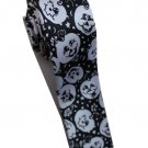 Halloween Pumpkin Emotional Face White Slim Novelty Neck Tie