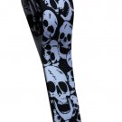 Halloween Skull Punk Rock White Slim Novelty Neck Tie