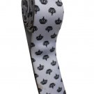 King Crown Shape WHITE Slim Novelty Neck Tie