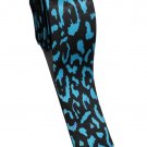 Leopard Spots Blue Black Slim Novelty Neck Tie