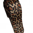 Leopard Spots Gold Brown Black Slim Novelty Neck Tie