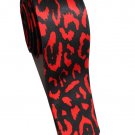 Leopard Spots Red Black Slim Novelty Neck Tie