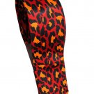 Leopard Spots Red Orange Black Slim Novelty Neck Tie