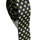 Love Shape Yellow Black Slim Novelty Neck Tie