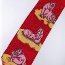 Valentine Day Pig Love 2 Fancy Novelty Necktie