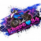 Ehart34 white die cut sticker