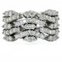 1.22 Carat 18k White Gold Diamond Wide Band Ring