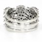 1.22 Carat 18k White Gold Diamond Wide Band Ring