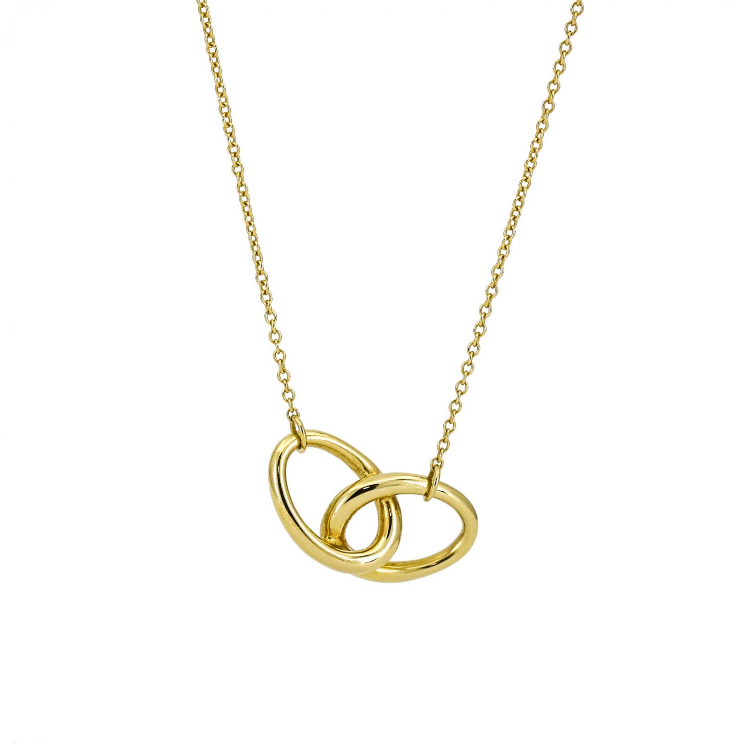 Tiffany & Co. Elsa Peretti Interlocking Necklace in 18k Yellow Gold