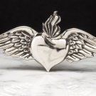 Chrome Burning Love Belt Buckle