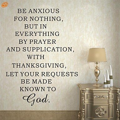 AYA DIY Wall Stickers Wall Decals, God Bible Verse PVC Wall Stickers