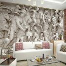Retro 3D Shinny Leather Effect Large Mural Wallpaper Roman Relief Art Wall Decor for Tv Sofa Backg