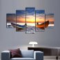 Unframed Canvas Print Landscape Modern,Five Panels Canvas Any Shape Print Wall Decor For Home Deco