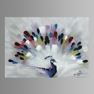 Peacock Wall Art Canvas Print Ready To Hang