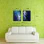 E-HOME Stretched LED Canvas Print Art Jellyfish LED Flashing Optical Fiber Print Set of 2