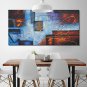 Stretched Canvas Print Abstract Classic Traditional,One Panel Canvas Horizontal Print Wall Decor F