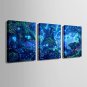 E-HOME Stretched LED Canvas Print Art Magical Forest LED Flashing Optical Fiber Print Set of 3