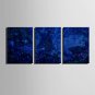 E-HOME Stretched LED Canvas Print Art Magical Forest LED Flashing Optical Fiber Print Set of 3