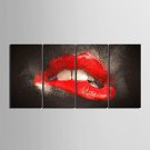 Stretched Canvas Art Temptation Lips Decorative Painting Set of 4