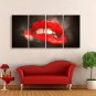 Stretched Canvas Art Temptation Lips Decorative Painting Set of 4