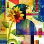 Stretched Canvas Art Sunflower Watercolor Abstract Decoration Painting Set of 2