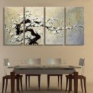 Stretched Canvas Art The Plum Blossom Decoration Set of 4