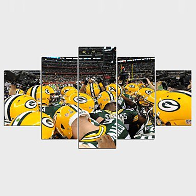 Stretched Canvas Print People Style Modern,Five Panels Canvas Any Shape Print Wall Decor For Home