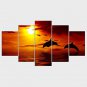 Stretched Canvas Print Animal Style Modern,Five Panels Canvas Any Shape Print Wall Decor For Home