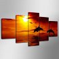 Stretched Canvas Print Animal Style Modern,Five Panels Canvas Any Shape Print Wall Decor For Home