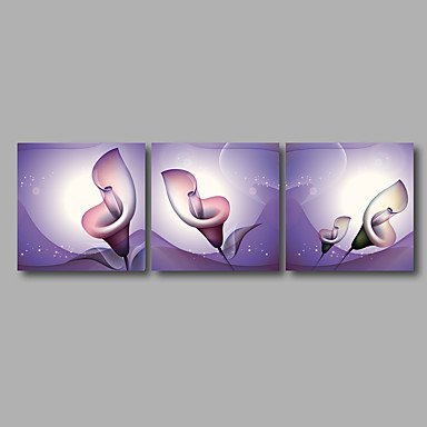 Stretched Canvas Print Three Panels 72inches x24inches Canvas Wall Decor Home Decoration Abstract
