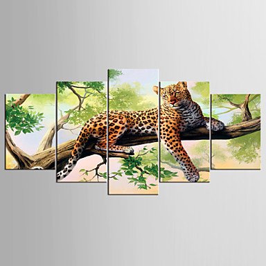 Canvas Set Abstract Animal Modern Realism,Five Panels Canvas Any Shape Print Wall Decor For Home D