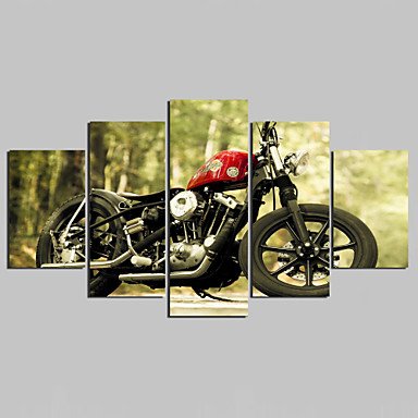 Unframed Canvas Print Landscape Modern,Five Panels Canvas Any Shape Print Wall Decor For Home Deco