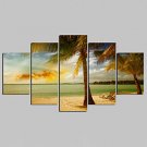 Unframed Canvas Print Landscape Modern,Five Panels Canvas Any Shape Print Wall Decor For Home Deco