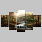 Unframed Canvas Print Landscape Modern,Five Panels Canvas Any Shape Print Wall Decor For Home Deco
