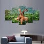 Unframed Canvas Print Animal Modern,Five Panels Canvas Any Shape Print Wall Decor For Home Decorat