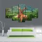 Unframed Canvas Print Animal Modern,Five Panels Canvas Any Shape Print Wall Decor For Home Decorat