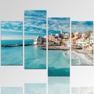 VISUAL STARSeascape Picture Print on Canvas with Wood Frame Blue Ocean Art Print Ready to Hang