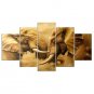 Stretched Canvas Print Animal Style Modern,Five Panels Canvas Any Shape Print Wall Decor For Home