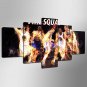 Stretched Canvas Print Abstract Portrait Style Modern,Five Panels Canvas Any Shape Print Wall Deco