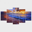 Stretched Canvas Print Landscape Style Modern,Five Panels Canvas Any Shape Print Wall Decor For Ho