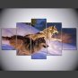 Stretched Canvas Print Animal Style Modern,Five Panels Canvas Any Shape Print Wall Decor For Home