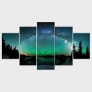 Stretched Canvas Print Landscape Style Modern,Five Panels Canvas Any Shape Print Wall Decor For Ho