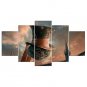 Stretched Canvas Print Landscape Animal Style Modern,Five Panels Canvas Any Shape Print Wall Decor