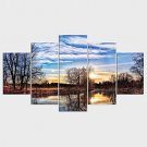 Landscape Style Modern,Five Panels Canvas Any Shape Print Wall Decor For Home Decoration