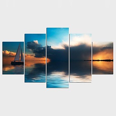 Stretched Canvas Print Still Life Leisure Style Modern,Five Panels Canvas Any Shape Print Wall Dec