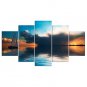Stretched Canvas Print Still Life Leisure Style Modern,Five Panels Canvas Any Shape Print Wall Dec